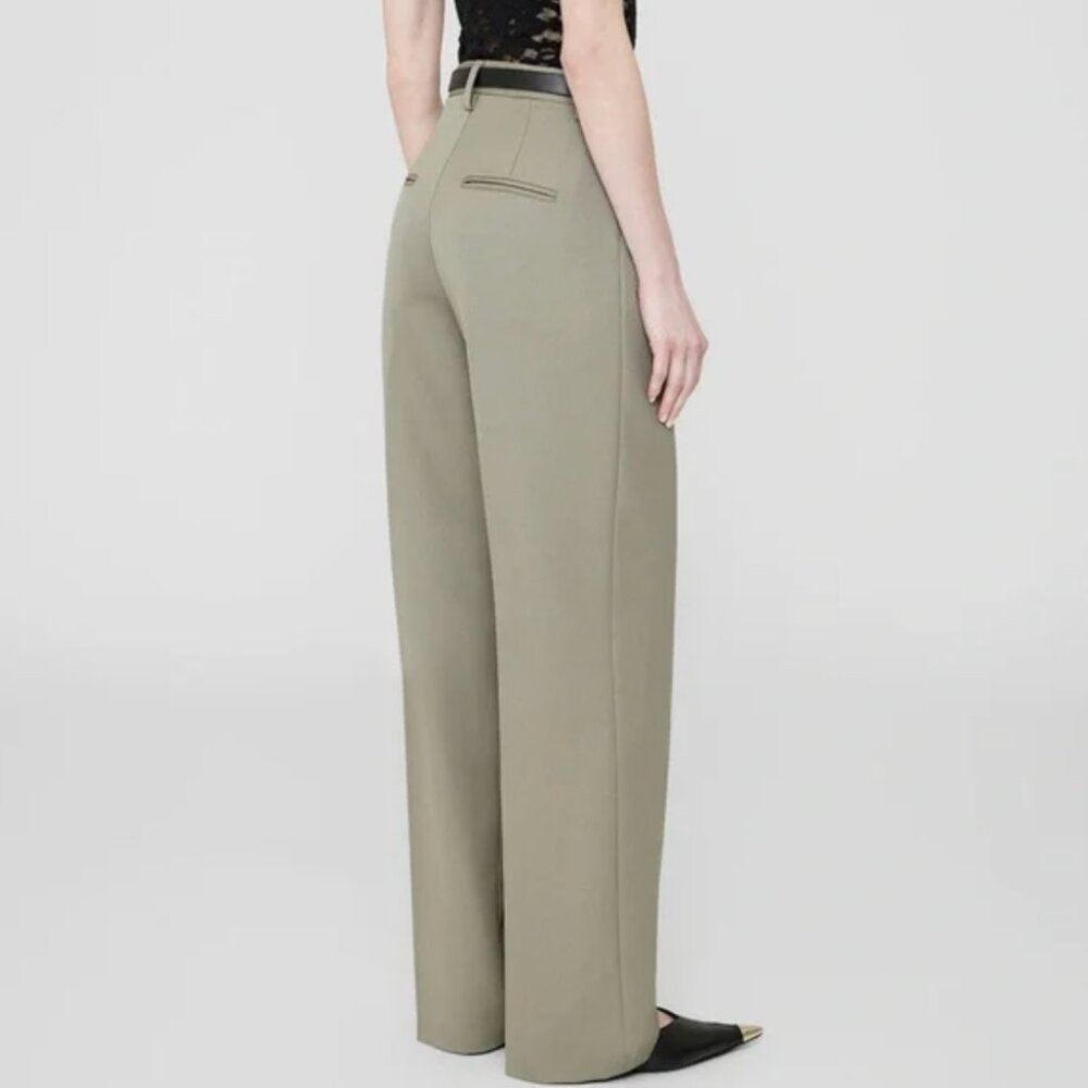 Anine Bing Carrie Pant in Green Khaki - Picture 3 of 6